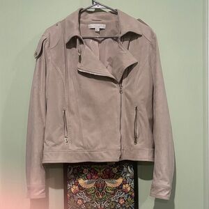 New York & Company Light beige Leather Jacket